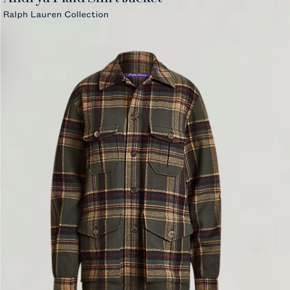 NWT!! Ralph Lauren Purple Label Plaid Jacket in Green and Brown - Picture 2 of 8